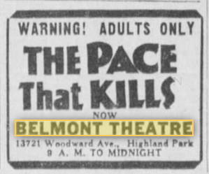 Belmont Theatre - 1936 Ad (newer photo)